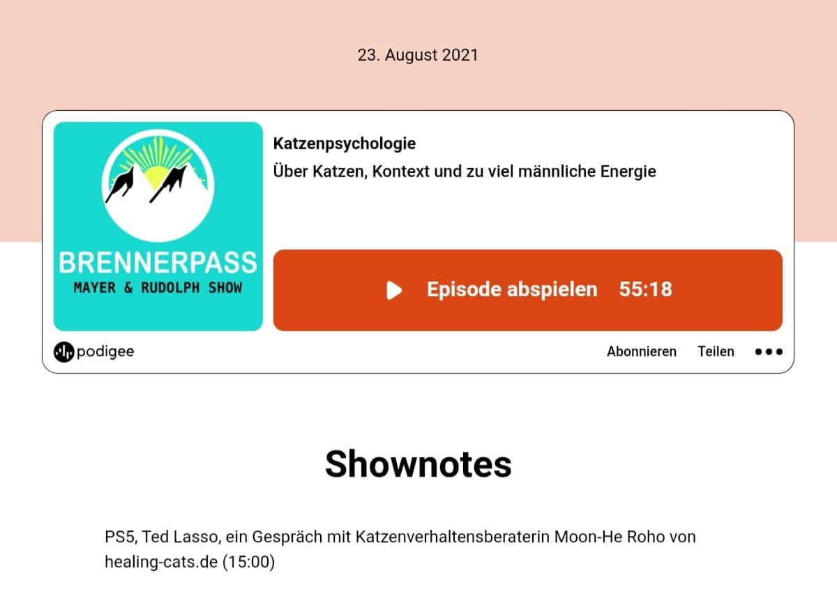 Katzenpsychologie - Brennerpass Podcast Interview
